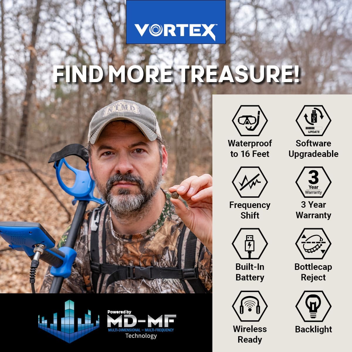 Edirne Garrett Vortex VX7 Dedektör - Vortex VX7, sahil, park ve tarla arasında geçiş yapan kullanıcı için dengeli güç noktasıdır.